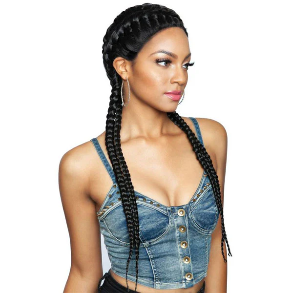 Mane Concept Red Carpet Premiere Ghana Braid Lace Front Wig - RCBG01 HERA 28" - Image 2