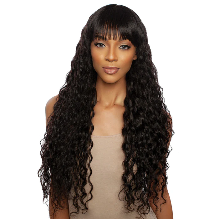 Mane Concept Trill 100% Unprocessed Human Hair 11A Full Wig - TRM114 DEEP CURL FULL BANG 32"