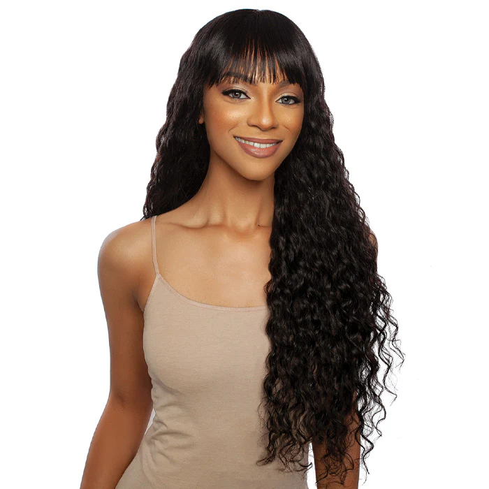 Mane Concept Trill 100% Unprocessed Human Hair 11A Full Wig - TRM114 DEEP CURL FULL BANG 32" - Image 2