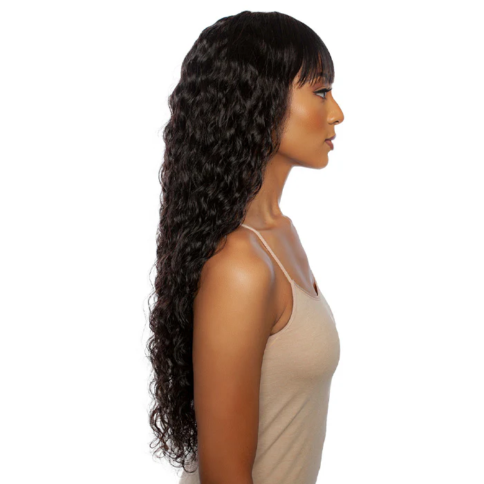 Mane Concept Trill 100% Unprocessed Human Hair 11A Full Wig - TRM114 DEEP CURL FULL BANG 32" - Image 3