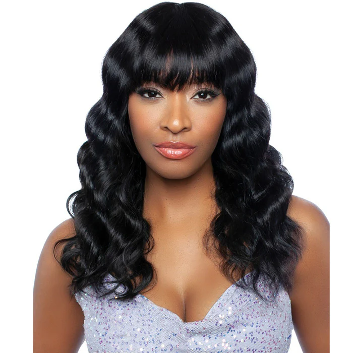 Mane Concept Trill 100% Unprocessed Human Hair 11A Full Wig - TRM118 BARREL WAVE FULL BANG 22"