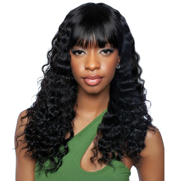Mane Concept Trill 100% Unprocessed Human Hair 11A Full Wig - TRM119 LOOSE CRIMP FULL BANG 22"