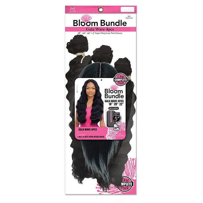 Mayde Beauty Bloom Bundle Weave - GALA WAVE 4PCS + CLOSURE (24/26/28") - Image 4
