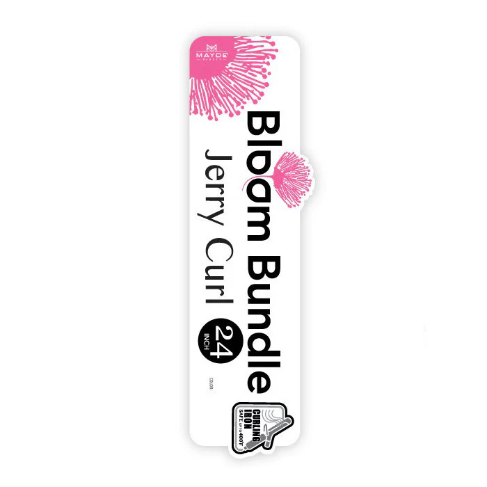 Mayde Beauty Bloom Bundle Weave - JERRY CURL 24" - Image 4