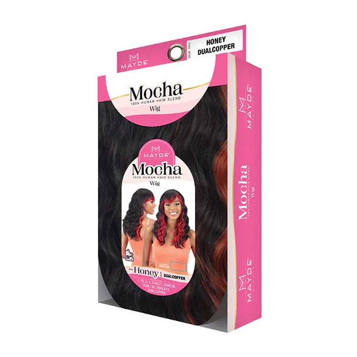Mayde Beauty Mocha 100% Human Hair Blend Wig - HONEY - Image 7
