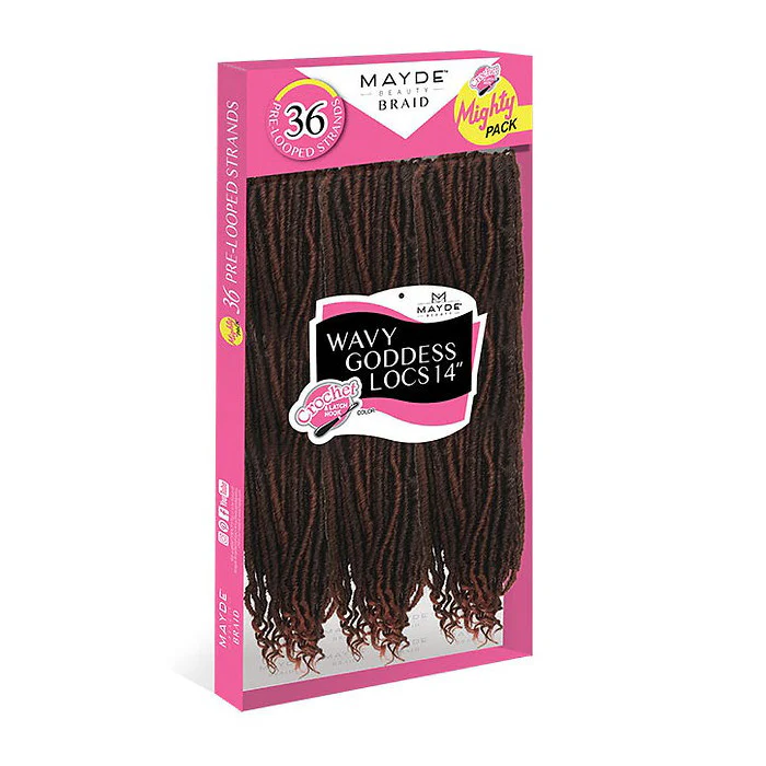 Mayde Beauty Pre-Looped Crochet Braid Mighty Pack - WAVY GODDESS LOCS 14" - Image 3