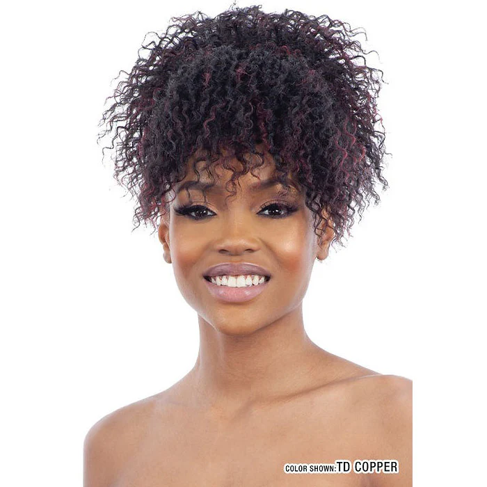Mayde Beauty Dollies Drawstring Ponytail and Bang - MOCHA DOLLIES - Image 2