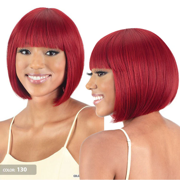 Mayde Mocha Human Hair Blend Wig - PEACH - Image 2