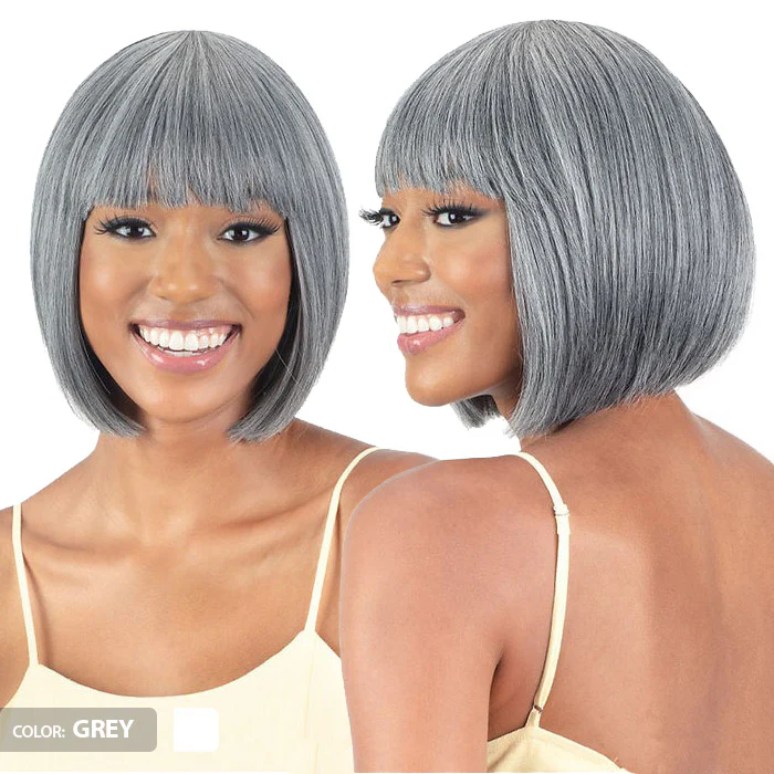 Mayde Mocha Human Hair Blend Wig - PEACH - Image 3