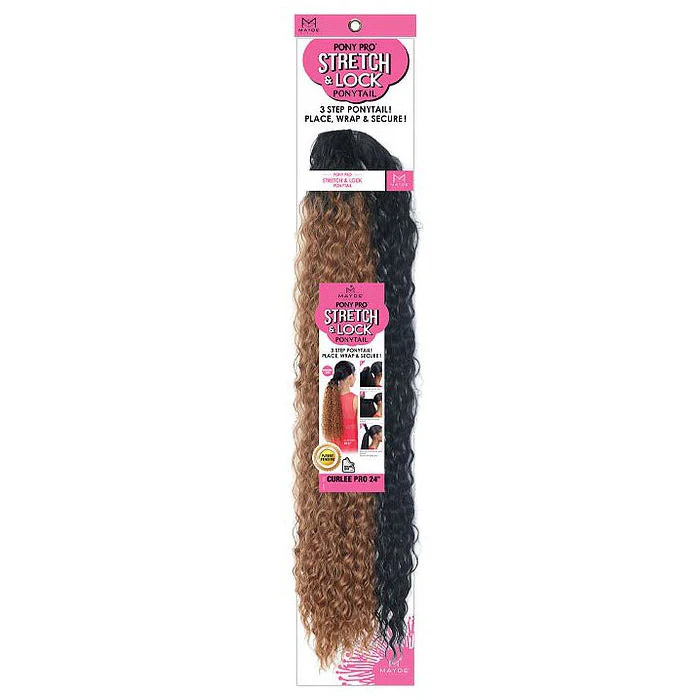 Mayde Pony Pro Stretch & Lock Ponytail - CURLEE PRO 24" - Image 3