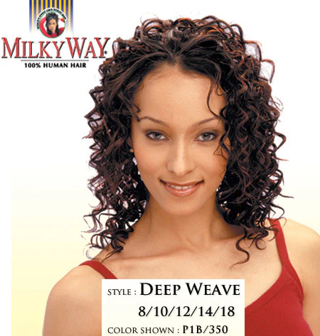 Milky Way 100% Human Hair Weave - DEEP WEAVE 8/10/12" - Image 2