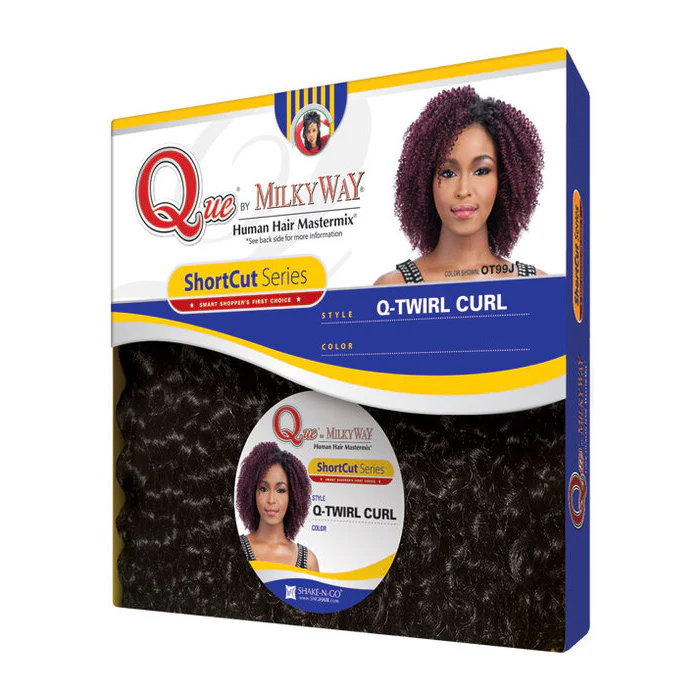 Milky Way Que Short Cut Series Human Hair Blend Weave - Q-WATER DEEP 3 PCS - Image 3