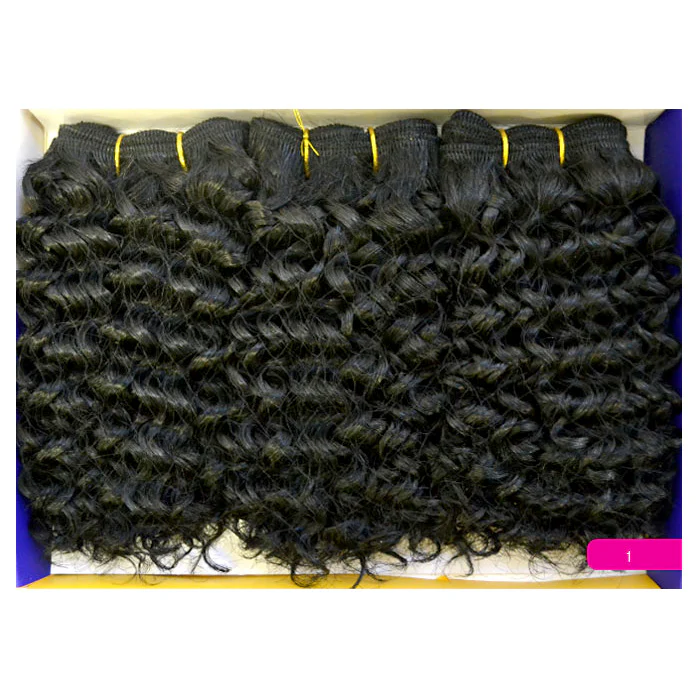 Milky Way Que Shortcut Series Human Hair Blend Weave - JERRY CURL 3 PCS - Image 4