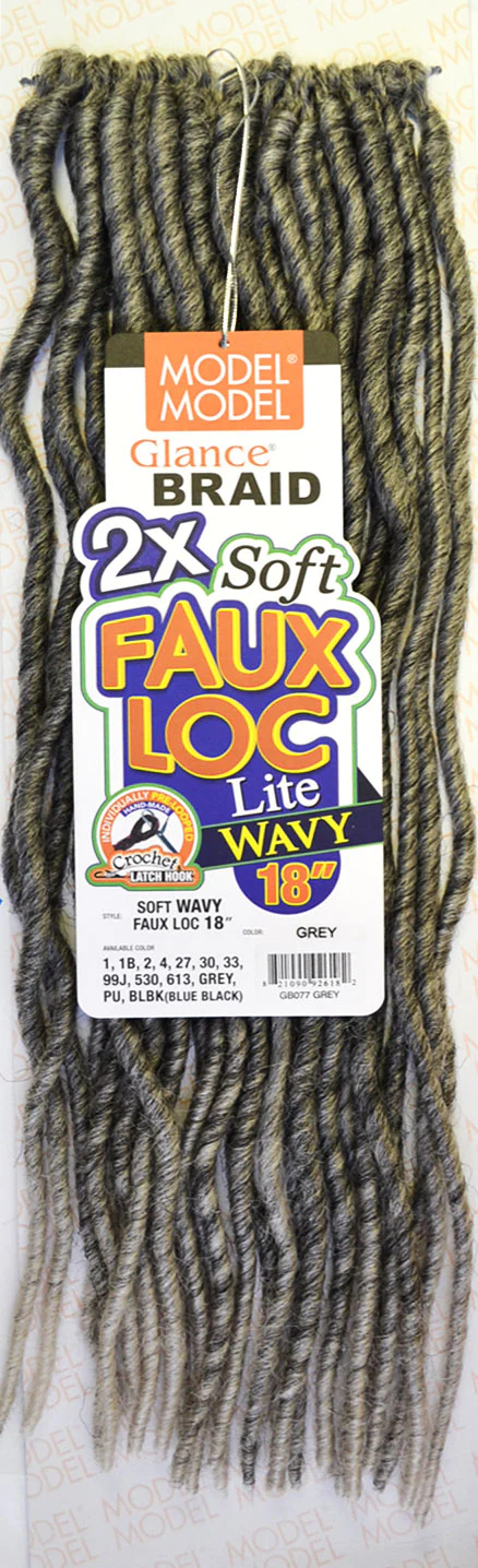 Model Model Glance Braid 2X Lite SOFT WAVY FAUX LOC 18 Inch - Image 3