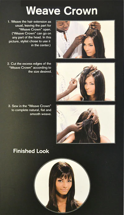 Shake N Go MilkyWay 100% Human Hair WEAVE CROWN Closure 8 Inch - Image 2