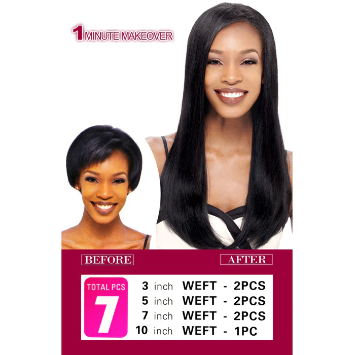 Model Model DreamWeaver Clip In 100% Human Hair Extensions Weave - 14"/18" 7 PCS - Image 3