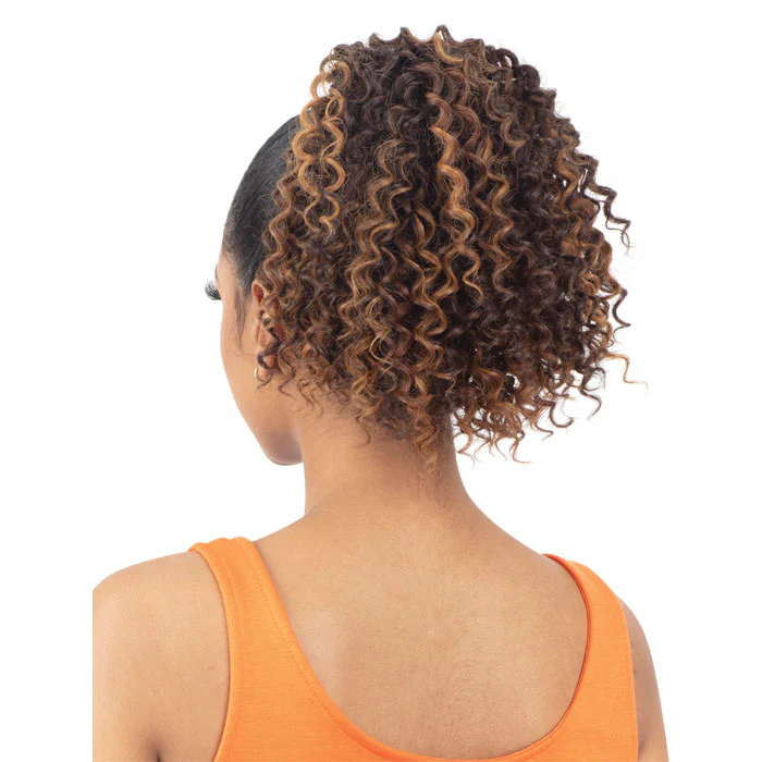 Model Model Gardenia Drawstring Ponytail - DEEP BLOSSOM - Image 2