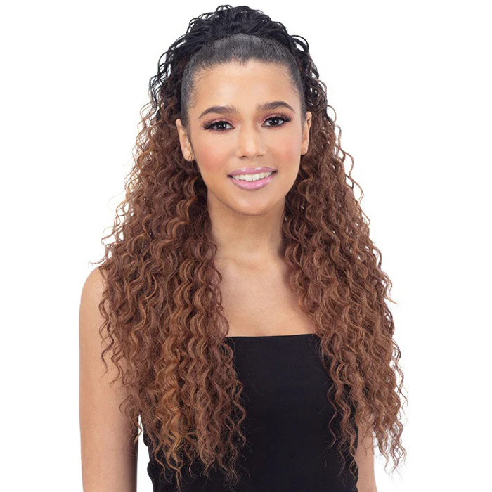 Model Model Gardenia Drawstring Ponytail - TROPICAL CURL 26"