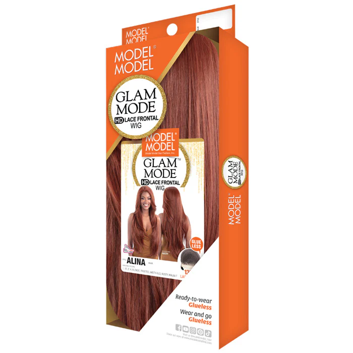 Model Model Glam Mode Glueless 13x5 HD Lace Front Wig - ALINA - Image 5