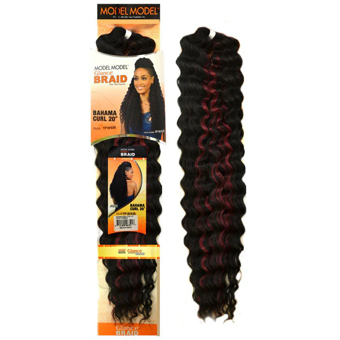 Model Model Glance Crochet Braid - BAHAMA CURL 20" - Image 3