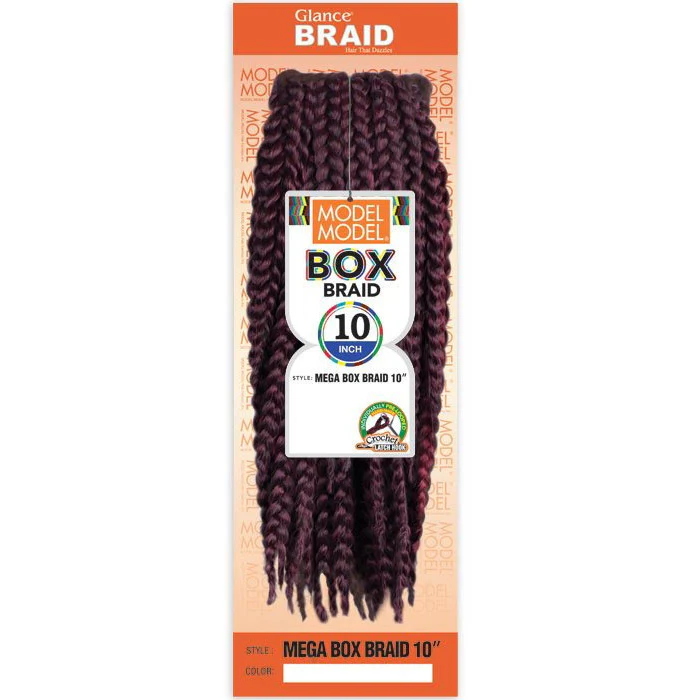 Model Model Glance Pre-Looped Crochet Braid - MEGA BOX BRAID 10" - Image 3
