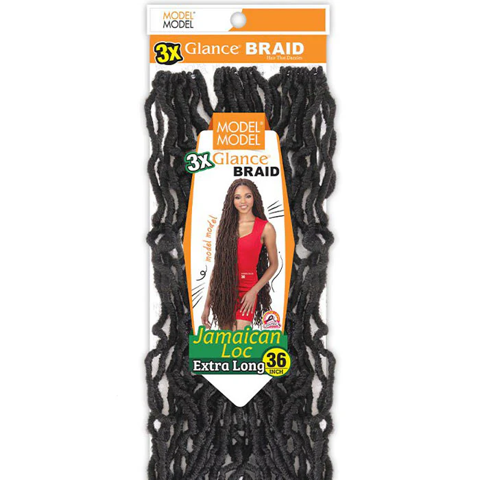Model Model Glance Pre-Looped Crochet Braids - JAMAICAN LOC 36" 3X - Image 3