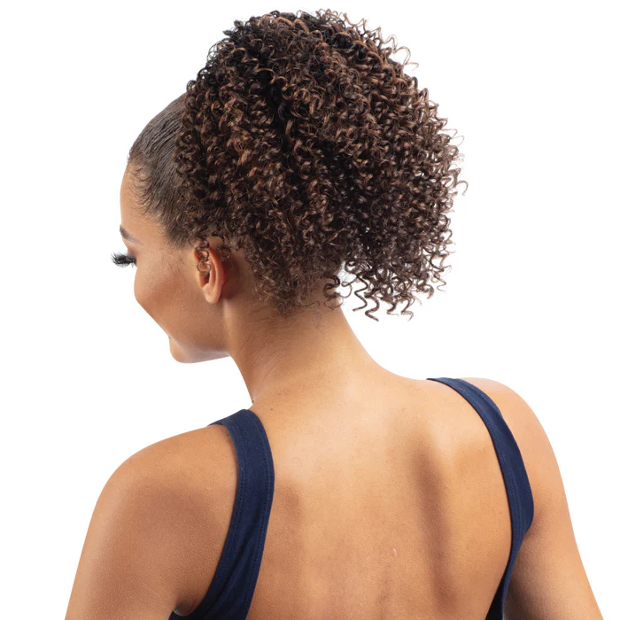 Model Model Miss Divine Human Hair Blend Drawstring Ponytail - SPRINGY - Image 3