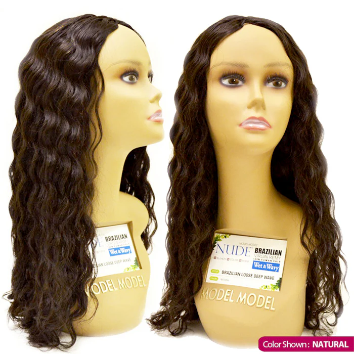Model Model Nude Blue Virgin Remy 100% Human Hair Weaves - BRAZILIAN LOOSE DEEP WAVE 16" - Image 2