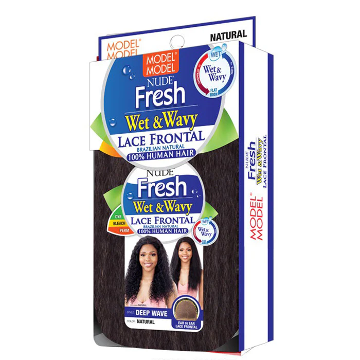 Model Model Nude Fresh Brazilian Human Hair Wet & Wavy Lace Frontal Wig DEEP WAVE - Image 3