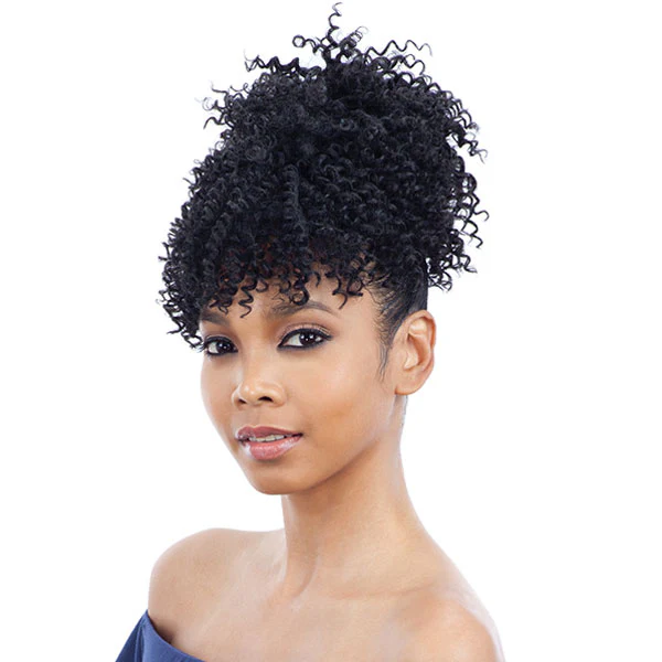 Model Model Ponytail and Bang Drawstring Ponytail - SPRING - Image 3