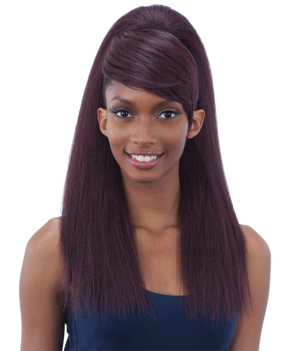 Model Model Ponytail And Swoop Side Bang YAKY STRAIGHT 2PCS