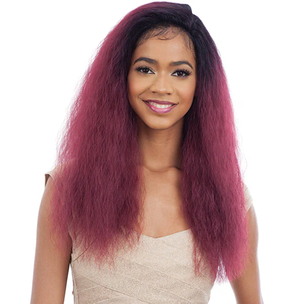 Model Model Synthetic Half Up Lace Front Wig - CAPRI - Image 2