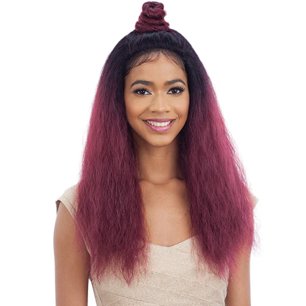 Model Model Synthetic Half Up Lace Front Wig - CAPRI - Image 3