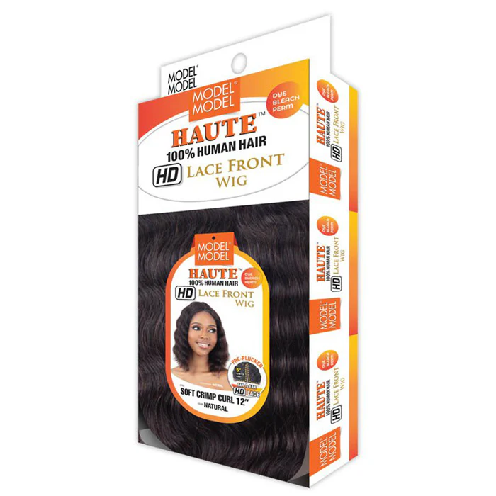 Model Model 100% Human Hair HD Lace Front Wig Haute - SOFT CRIMP CURL 12 - Image 3