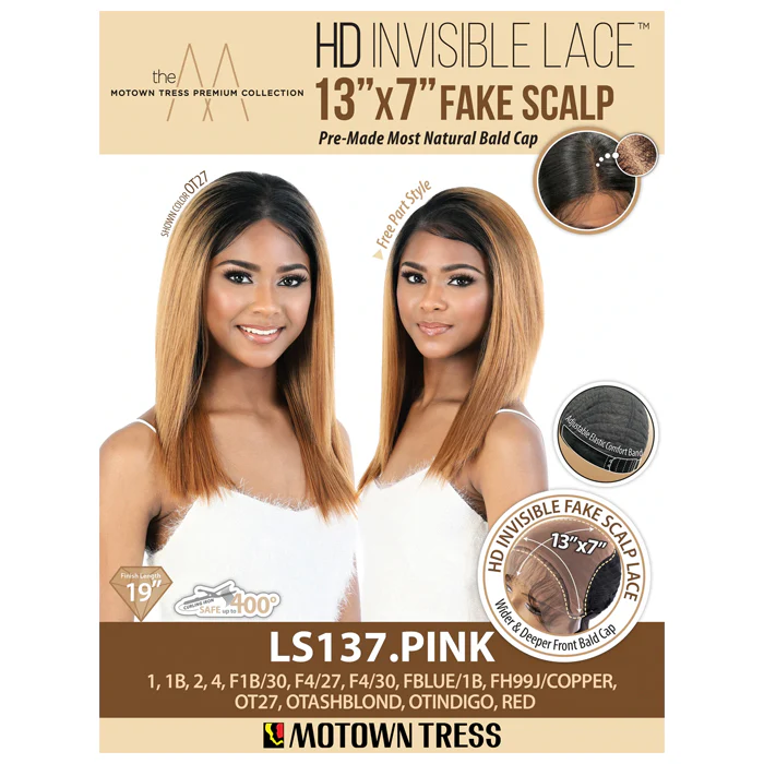 Motown Tress 13x7 HD Invisible Fake Scalp Lace Front Wig- LS137.PINK - Image 5