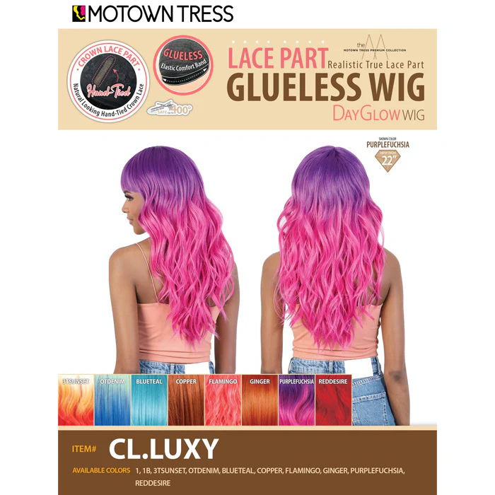 Motown Tress Day Glow Wig Glueless Lace Part Wig - LC.LUXY - Image 5