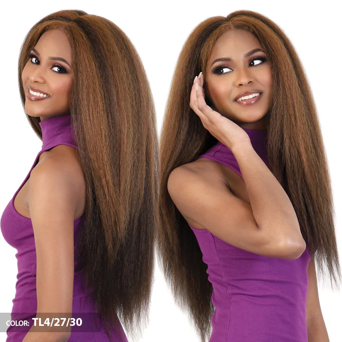 Motown Tress GLAM TOUCH Human Hair Blend Glueless HD Lace Wig - HBL.KIMIA - Image 2