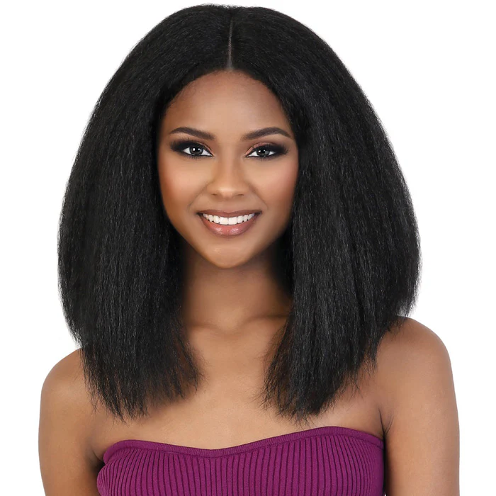 Motown Tress Glam Touch Lace Glueless Human Hair Blend HD Lace Deep Part WIG - HBL.POPO - Image 2