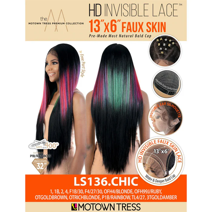 Motown Tress HD Invisible Lace 13X6 Faux Skin Lace Front Wig - LS136.CHIC - Image 7