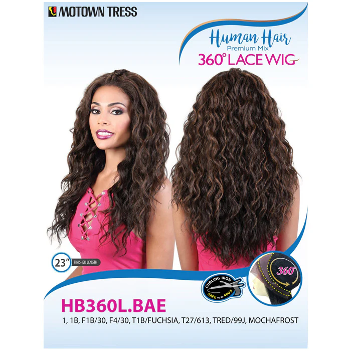 Motown Tress Human Hair Premium Mix 360 Lace Wig - HB360L BAE - Image 8
