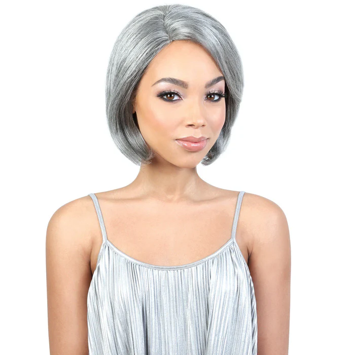 Motown Tress Human Hair Silver Gray Hair Collection Lace Part Wig - SH.PAGE