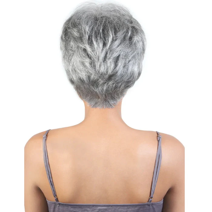 Motown Tress Human Hair Silver Gray Hair Collection Wig - SH AISHA - Image 4