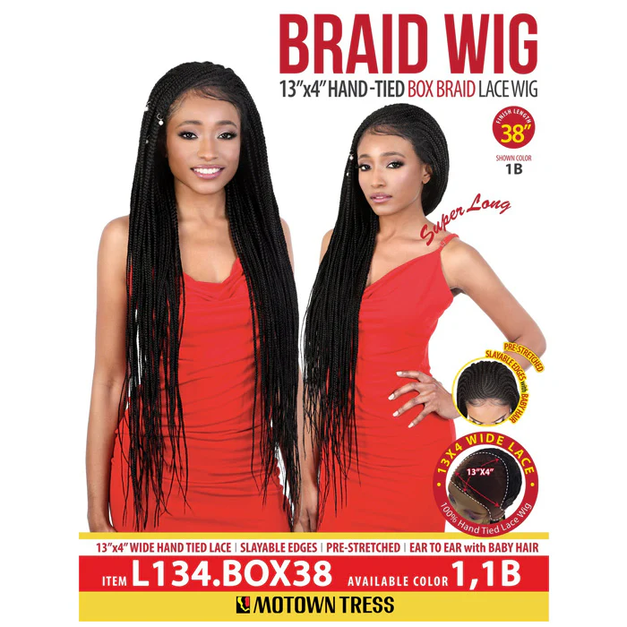 Motown Tress Lace Front Wide 13x4 Box Braid Wig - L134.BOX 38 - Image 4