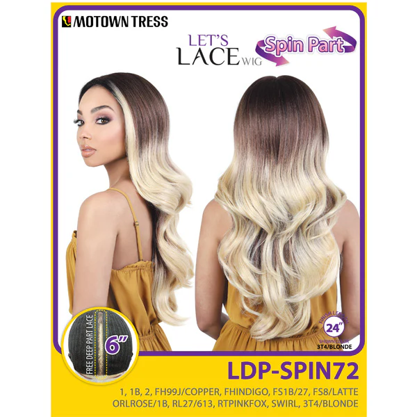 Motown Tress Let's Lace Spin Part deep Lace Wig - LDP-SPIN72 - Image 4