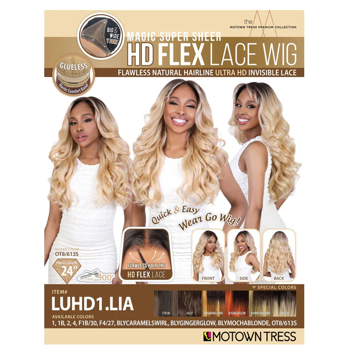 Motown Tress Magic Super Sheer Glueless HD Flex Lace Front Wig - LUHD1.LIA - Image 5