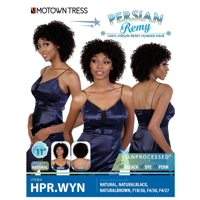 Motown Tress Persian Remy 100% Virgin Remy Human Hair Full Wig - HPR.WYN