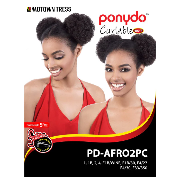 Motown Tress Ponydo Curlable Drawstring Ponytail - PD-AFRO2PC - Image 5