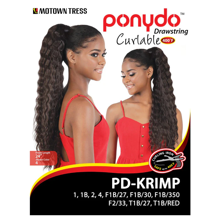 Motown Tress Ponydo Drawstring Curlable Ponytail - PD-KRIMP - Image 4