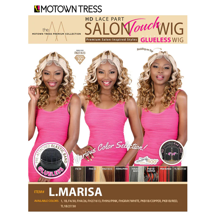 Motown Tress Salon Touch Wig Glueless 4x4 HD Lace Part Wig - L.MARISA - Image 7
