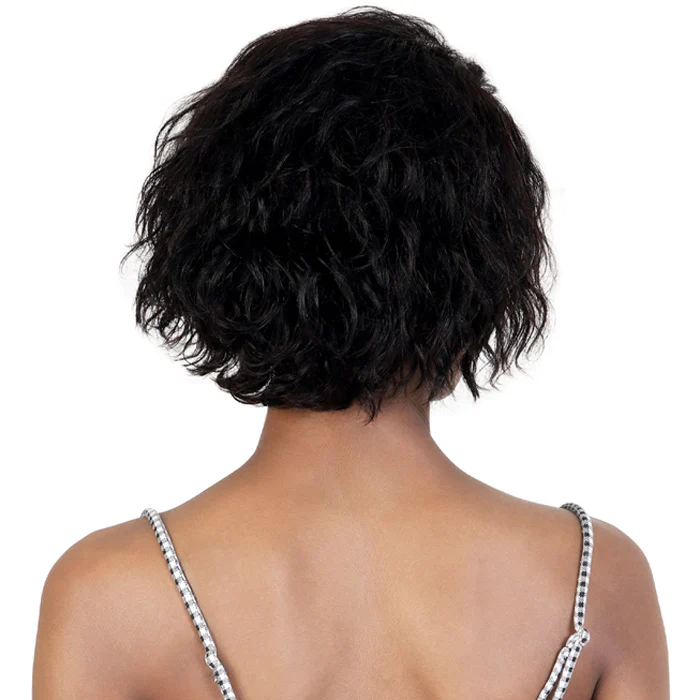 Motown Tress Secret Glueless 100% Virgin Remy Human Hair 13x4 HD Lace Front Wig - FRENCH WAVY BOB 10" - Image 5